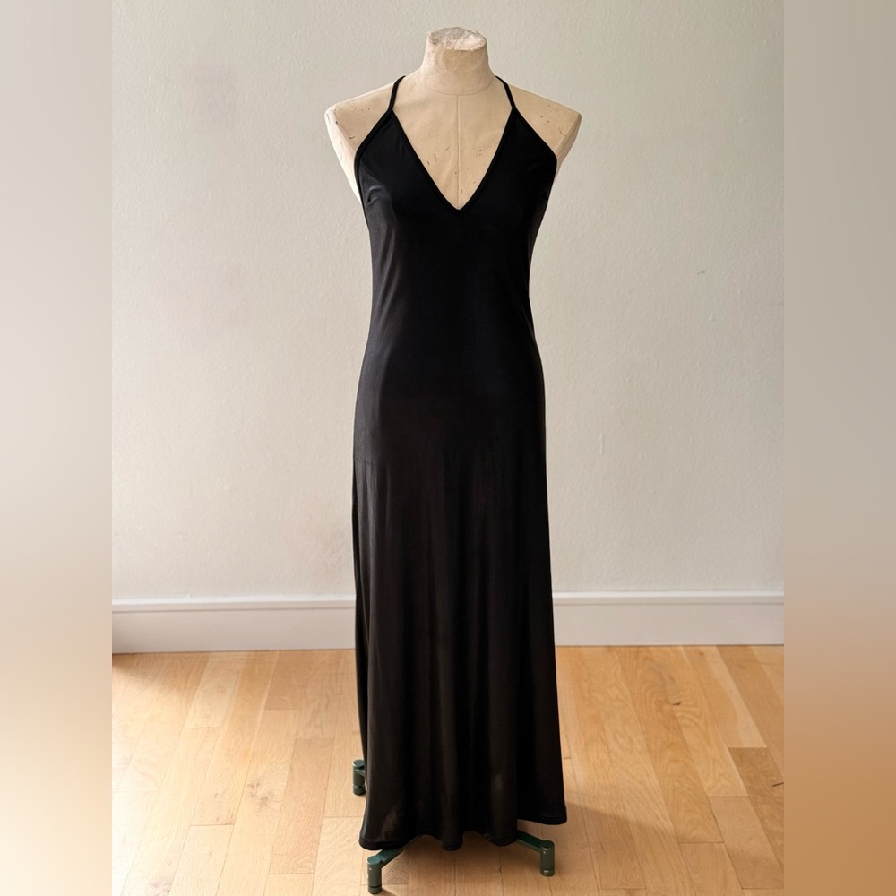 American Apparel Black Liquid Dress
